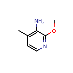Chemical structure of 2-Methoxy-4-methylpyridin-3-amine , CAS 76005-99-7, AChemBlock V144984