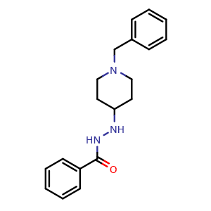 Chemical structure of N'-(1-benzylpiperidin-4-yl)benzohydrazide , CAS 52313-55-0, AChemBlock V145021