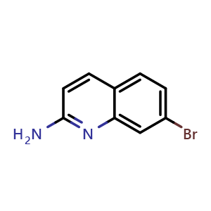 Chemical structure of 7-bromoquinolin-2-amine , CAS 116632-53-2, AChemBlock V145024