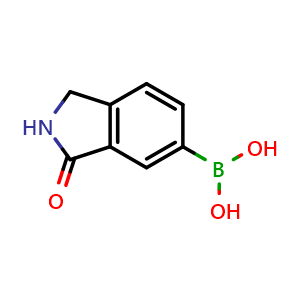 Chemical structure of (3-oxoisoindolin-5-yl)boronic acid , CAS 1370535-30-0, AChemBlock V145033