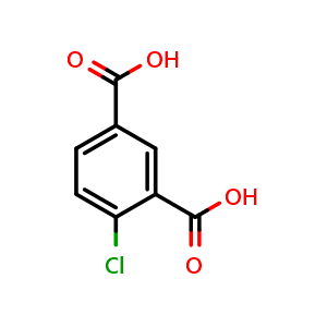 Chemical structure of 4-chloroisophthalic acid , CAS 2845-85-4, AChemBlock V145074