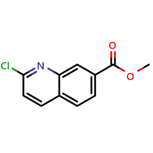 Chemical structure of methyl 2-chloroquinoline-7-carboxylate , CAS 1416801-65-4, AChemBlock V145079