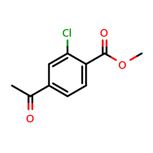 Chemical structure of methyl 4-acetyl-2-chlorobenzoate , CAS 2228548-14-7, AChemBlock V145100