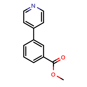 Chemical structure of methyl 3-(pyridin-4-yl)benzoate , CAS 126179-78-0, AChemBlock V145118