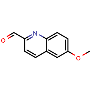 Chemical structure of 6-methoxyquinoline-2-carbaldehyde , CAS 89060-22-0, AChemBlock V145121