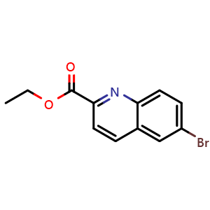 Chemical structure of ethyl 6-bromoquinoline-2-carboxylate , CAS 1020572-61-5, AChemBlock V145124