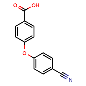 Chemical structure of 4-(4-cyanophenoxy)benzoic acid , CAS 50793-29-8, AChemBlock V145128