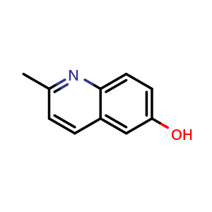 Chemical structure of 2-methylquinolin-6-ol , CAS 613-21-8, AChemBlock V145131