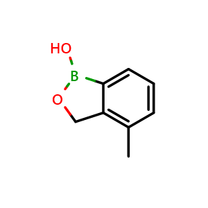 Chemical structure of 4-methylbenzo[c][1,2]oxaborol-1(3H)-ol , CAS 947162-74-5, AChemBlock V145141