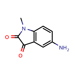 Chemical structure of 5-amino-1-methylindoline-2,3-dione , CAS 42816-58-0, AChemBlock V145146