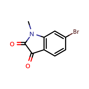 Chemical structure of 6-bromo-1-methylindoline-2,3-dione , CAS 667463-64-1, AChemBlock V145155