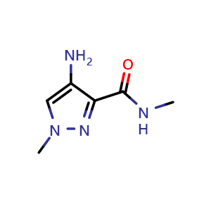 Chemical structure of 4-amino-N,1-dimethyl-1H-pyrazole-3-carboxamide , CAS 1001500-41-9, AChemBlock V145164