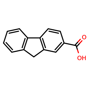 Chemical structure of 9H-fluorene-2-carboxylic acid , CAS 7507-40-6, AChemBlock V145203