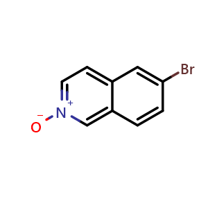 Chemical structure of 6-bromoisoquinoline 2-oxide , CAS 223671-16-7, AChemBlock V145230
