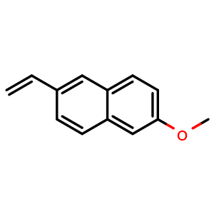 Chemical structure of 2-methoxy-6-vinylnaphthalene , CAS 63444-51-9, AChemBlock V145234