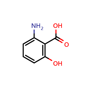 Chemical structure of 2-amino-6-hydroxybenzoic acid , CAS 567-62-4, AChemBlock V145235
