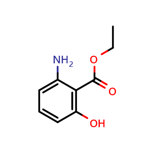 Chemical structure of Ethyl 2-amino-6-hydroxybenzoate , CAS 64241-02-7, AChemBlock V145238