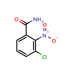 Chemical structure of 3-chloro-2-nitrobenzamide , CAS 59772-47-3, AChemBlock V145240