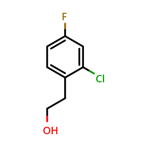 Chemical structure of 2-(2-chloro-4-fluorophenyl)ethan-1-ol , CAS 214262-87-0, AChemBlock V145260