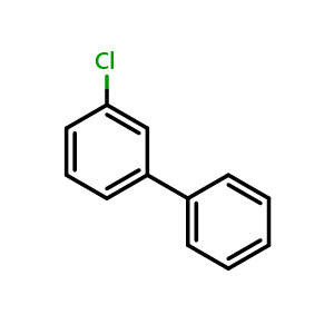 Chemical structure of 3-chloro-1,1'-biphenyl , CAS 2051-61-8, AChemBlock V145263