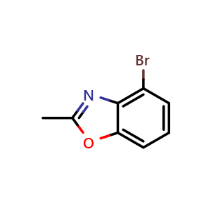 Chemical structure of 4-bromo-2-methylbenzo[d]oxazole , CAS 217326-69-7, AChemBlock V145275