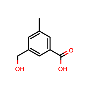 Chemical structure of 3-(hydroxymethyl)-5-methylbenzoic acid , CAS 63440-59-5, AChemBlock V145277