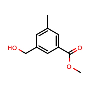 Chemical structure of methyl 3-(hydroxymethyl)-5-methylbenzoate , CAS 105578-30-1, AChemBlock V145278
