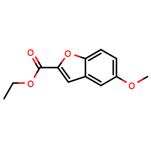 Chemical structure of Ethyl 5-methoxybenzofuran-2-carboxylate , CAS 50551-56-9, AChemBlock V145332