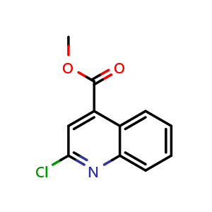 Chemical structure of methyl 2-chloroquinoline-4-carboxylate , CAS 62482-26-2, AChemBlock V145342