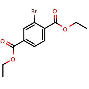 Chemical structure of diethyl 2-bromoterephthalate , CAS 154239-21-1, AChemBlock V145353