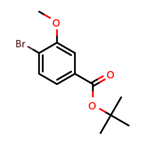 Chemical structure of tert-butyl 4-bromo-3-methoxybenzoate , CAS 247186-51-2, AChemBlock V145401