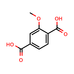 Chemical structure of 2-methoxyterephthalic acid , CAS 5156-00-3, AChemBlock V145442