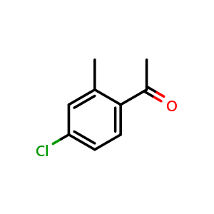 Chemical structure of 1-(4-chloro-2-methylphenyl)ethan-1-one , CAS 37074-38-7, AChemBlock V145443
