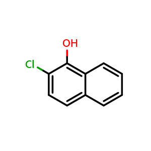Chemical structure of 2-chloronaphthalen-1-ol , CAS 606-40-6, AChemBlock V145444
