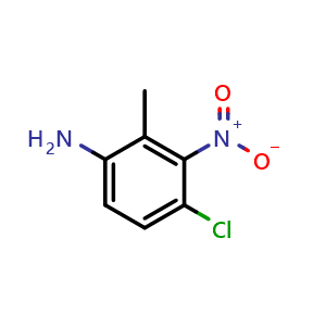 Chemical structure of 4-chloro-2-methyl-3-nitroaniline , CAS 219312-08-0, AChemBlock V145451