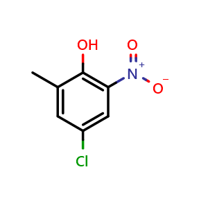 Chemical structure of 4-chloro-2-methyl-6-nitrophenol , CAS 1760-71-0, AChemBlock V145469