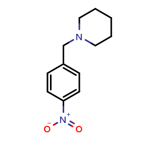 Chemical structure of 1-(4-nitrobenzyl)piperidine , CAS 59507-44-7, AChemBlock V145485