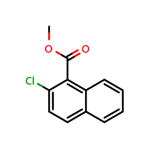 Chemical structure of methyl 2-chloro-1-naphthoate , CAS 16650-61-6, AChemBlock V145511