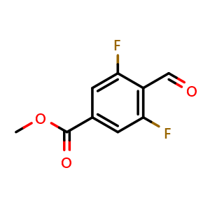 Chemical structure of methyl 3,5-difluoro-4-formylbenzoate , CAS 1415124-73-0, AChemBlock V145518