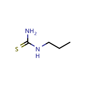 Chemical structure of 1-propylthiourea , CAS 927-67-3, AChemBlock V145532
