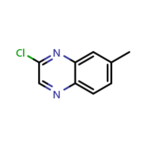 Chemical structure of 2-chloro-7-methylquinoxaline , CAS 90272-84-7, AChemBlock V145538