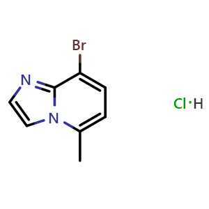 Chemical structure of 8-Bromo-5-methylimidazo[1,2-a]pyridine hydrochloride , CAS 957120-36-4, AChemBlock V145570