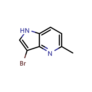 Chemical structure of 3-Bromo-5-methyl-4-azaindole , CAS 1000343-73-6, AChemBlock V145604