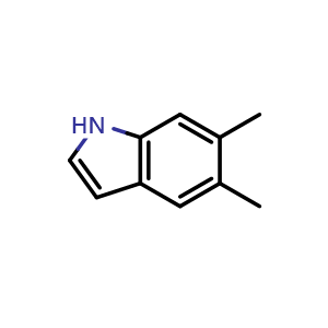 Chemical structure of 5,6-Dimethyl-1H-indole , CAS 30877-30-6, AChemBlock V145605
