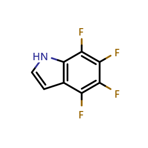 Chemical structure of 4,5,6,7-Tetrafluoro-1H-indole , CAS 16264-67-8, AChemBlock V145631
