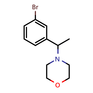 Chemical structure of 4-(1-(3-bromophenyl)ethyl)morpholine , CAS 1364699-31-9, AChemBlock V145651