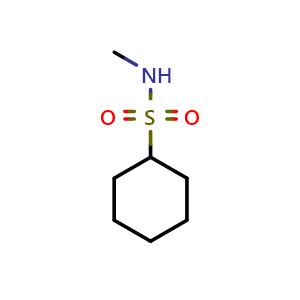 Chemical structure of N-methylcyclohexanesulfonamide , CAS 7010-85-7, AChemBlock V145654