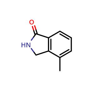 Chemical structure of 4-methyl-2,3-dihydro-1H-isoindol-1-one , CAS 65399-01-1, AChemBlock V145661
