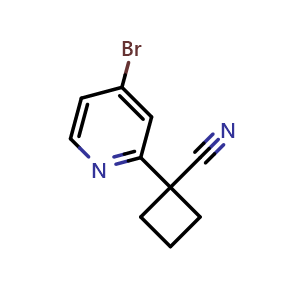 1-(4-bromopyridin-2-yl)cyclobutane-1-carbonitrile