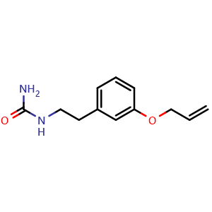 Chemical structure of 1-(3-(allyloxy)phenethyl)urea , CAS 1445847-85-7, AChemBlock V145700